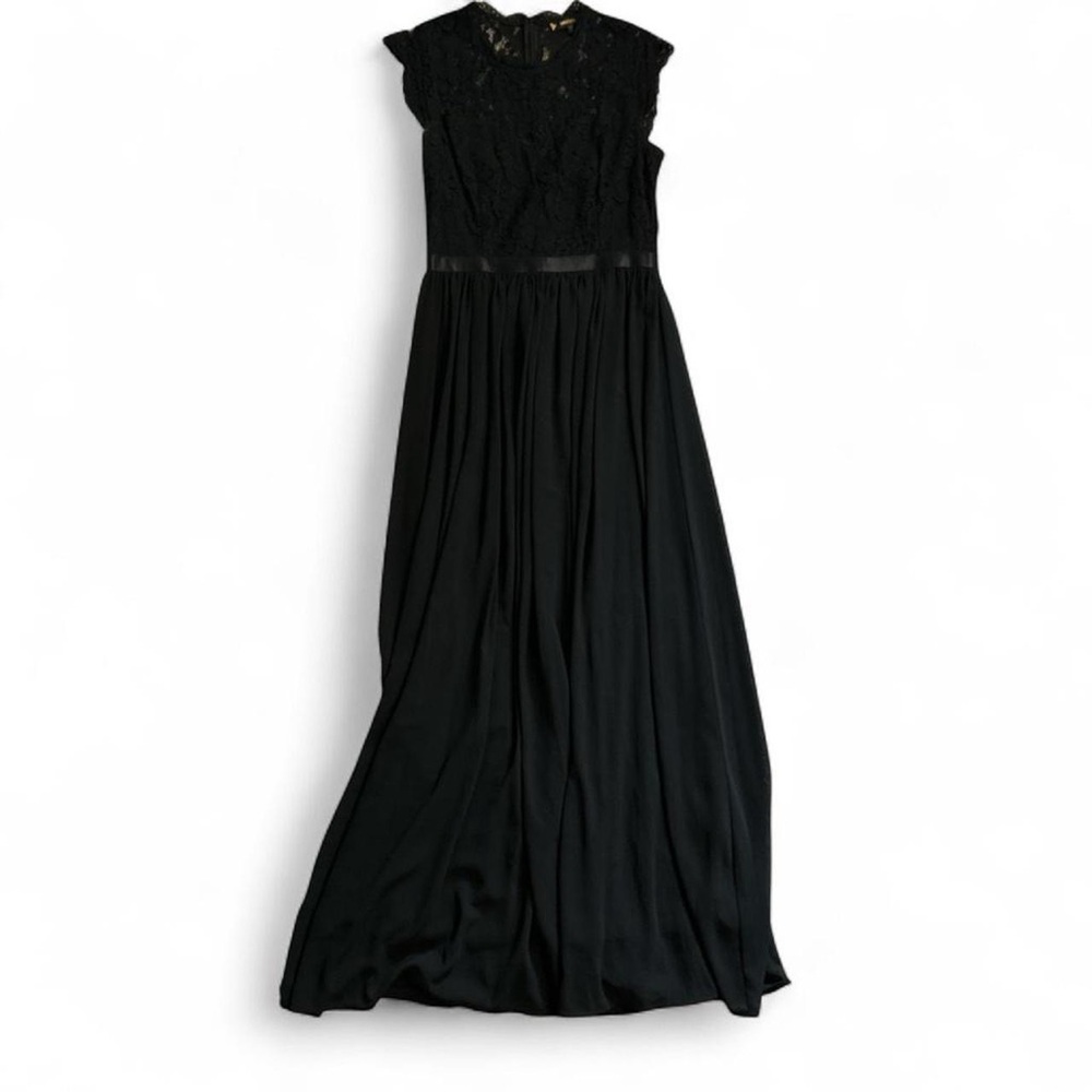 Elegant Miusol Black Lace Bodice Maxi Goth Wedding Prom Womens L Gown Funeral